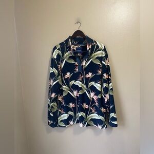 Tommy Bahama 1/4 Button Tropical Fleece Pullover Sweater